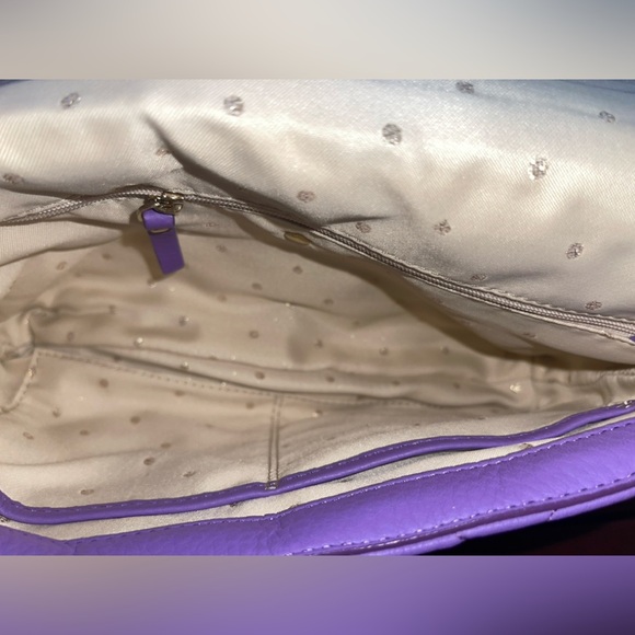 Kate Spade Purple Quilted Pale Gold Coast Meadow Shoulder Bag NWT full inclusion - Picture 11 of 15